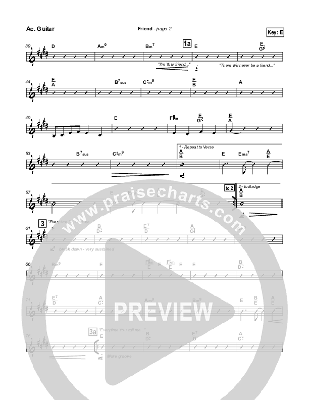 Friend Acoustic Guitar (Israel Houghton)