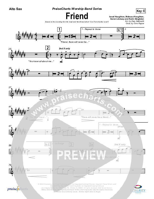 Friend Alto Sax (Israel Houghton)