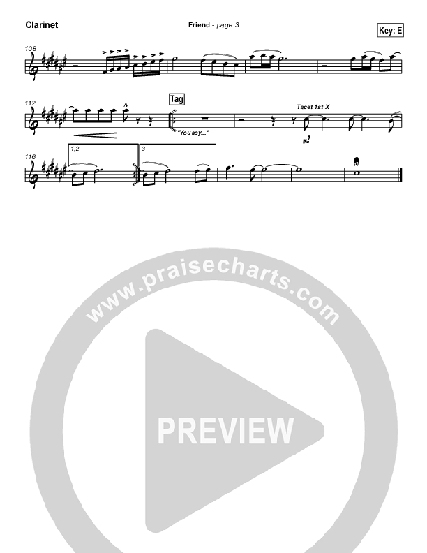 Friend Clarinet (Israel Houghton)