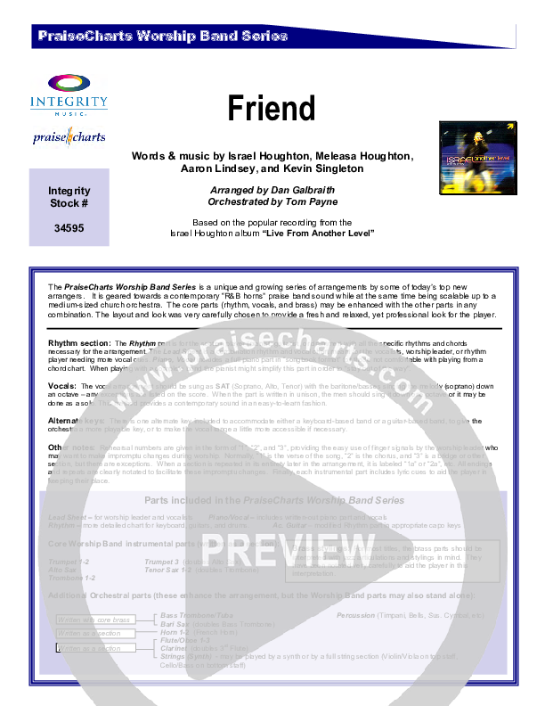 Friend Cover Sheet (Israel Houghton)