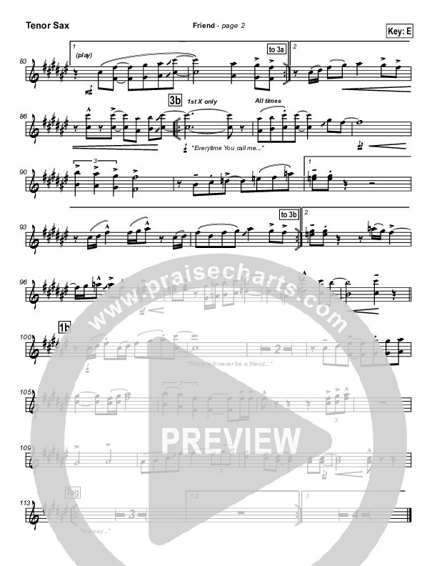 Friend Tenor Sax 2 (Israel Houghton)