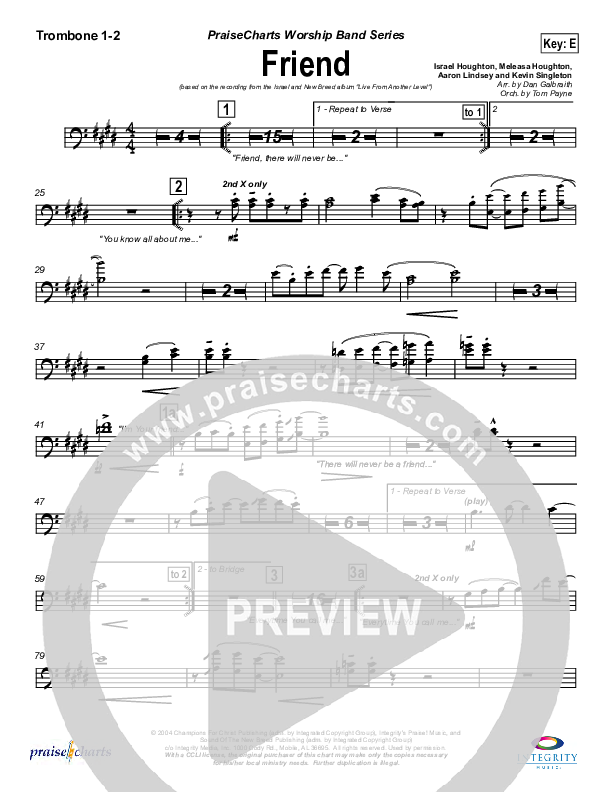Friend Trombone 1/2 (Israel Houghton)