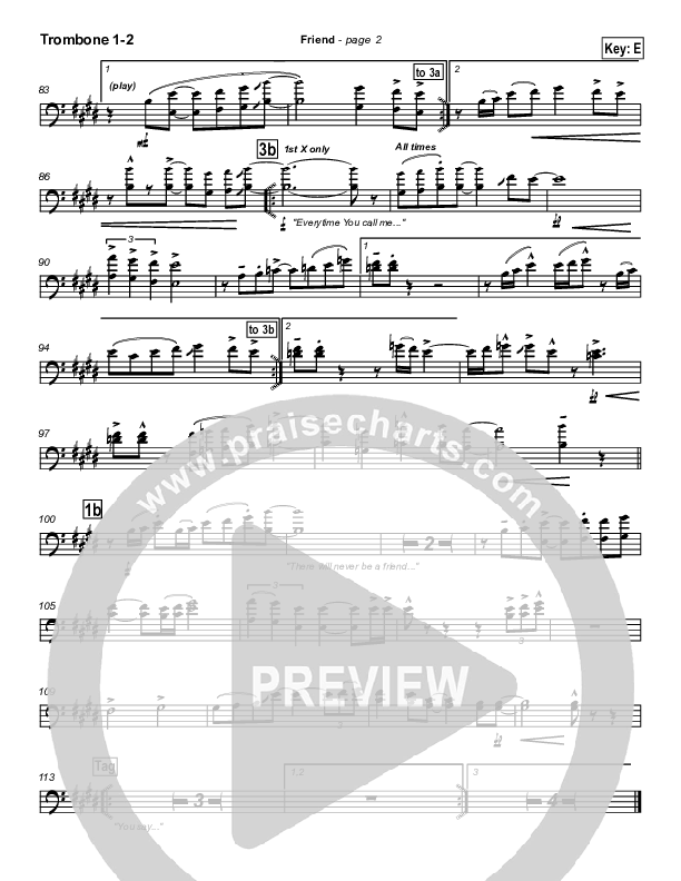 Friend Trombone 1/2 (Israel Houghton)