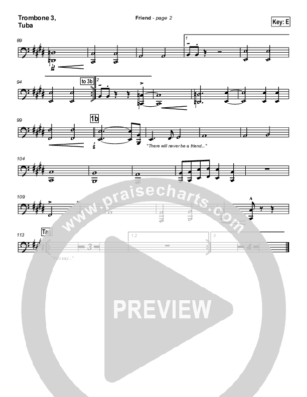 Friend Trombone 3/Tuba (Israel Houghton)