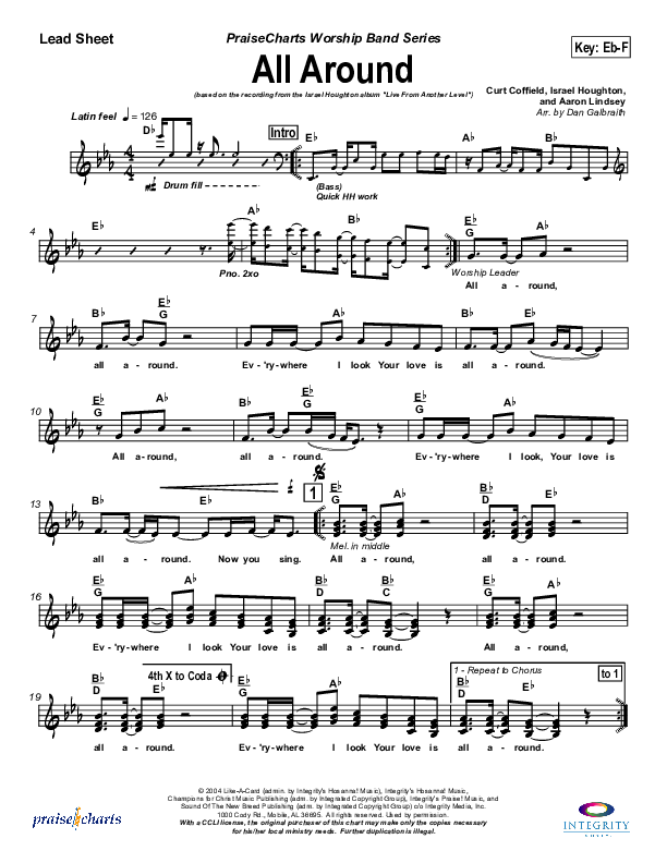 All Around Lead Sheet (Israel Houghton)