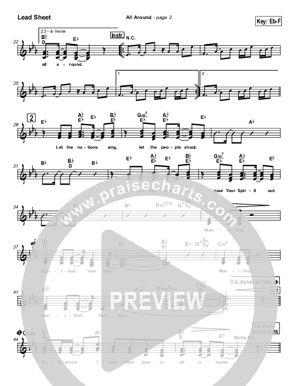 All Around Lead Sheet (Israel Houghton)