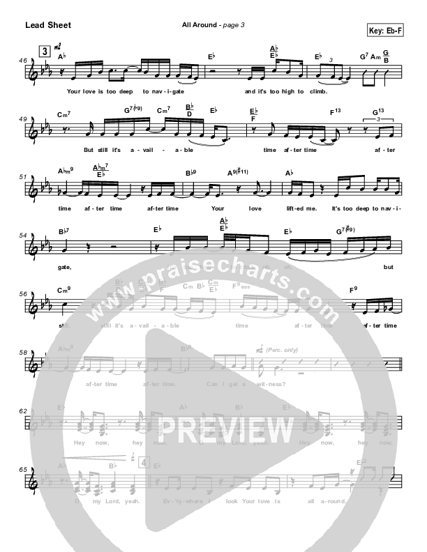 All Around Lead Sheet (SAT) (Israel Houghton)