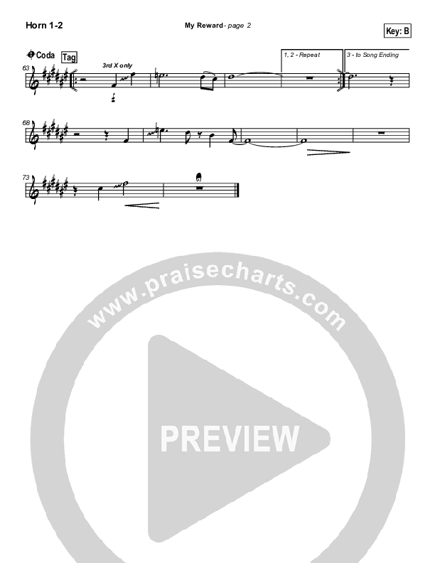 My Reward French Horn 1/2 (Paul Baloche)