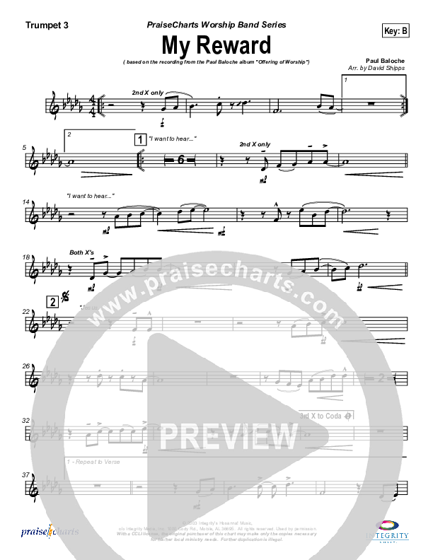My Reward Trumpet 3 (Paul Baloche)