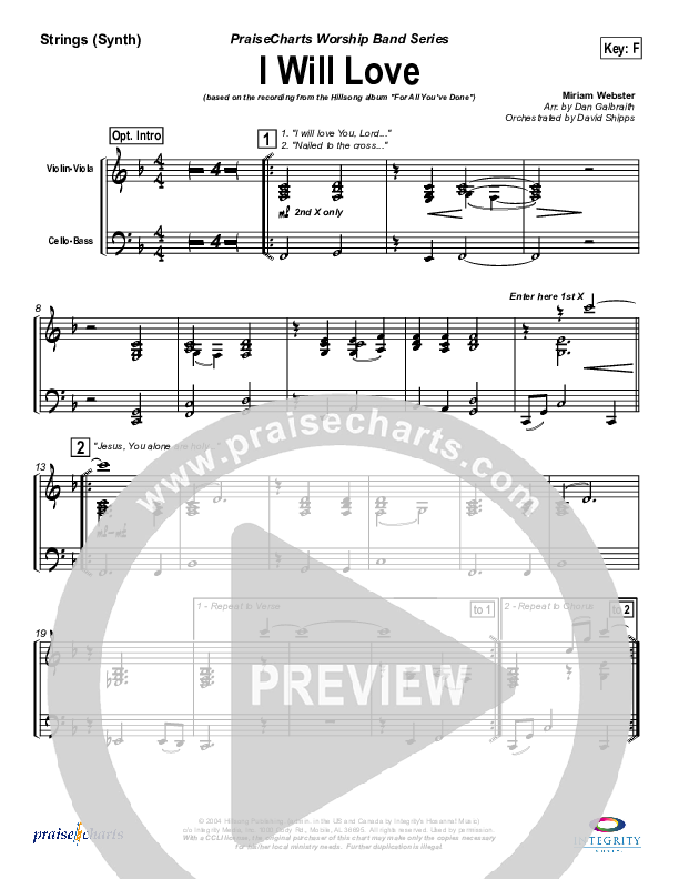 I Will Love Synth Strings (Hillsong Worship)