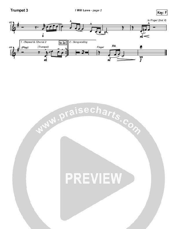 I Will Love Trumpet 3 (Hillsong Worship)