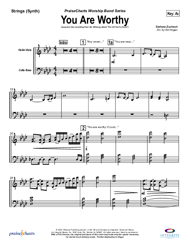 You Are Worthy Synth Strings (Hillsong Worship)