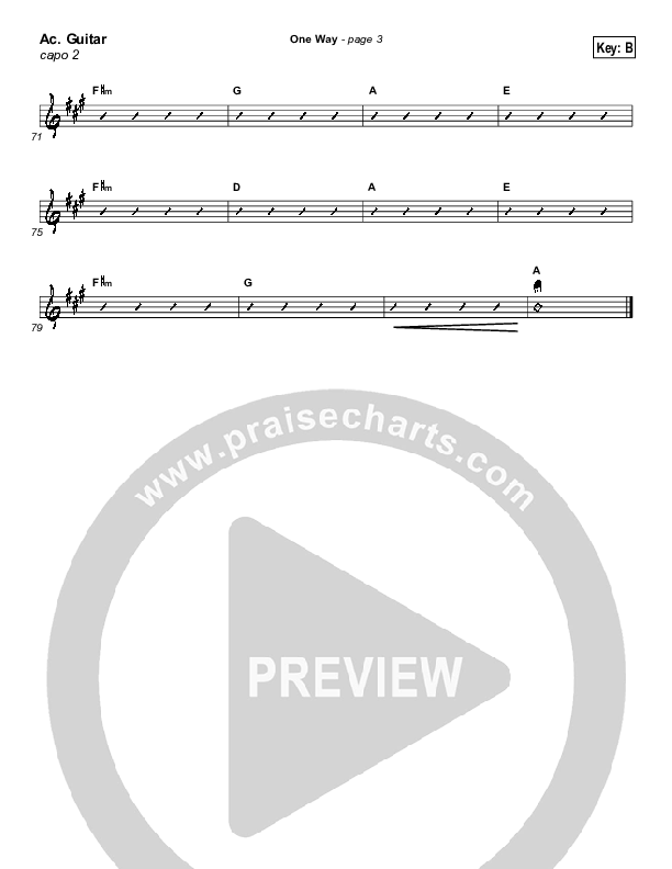 One Way Acoustic Guitar (Hillsong Worship)