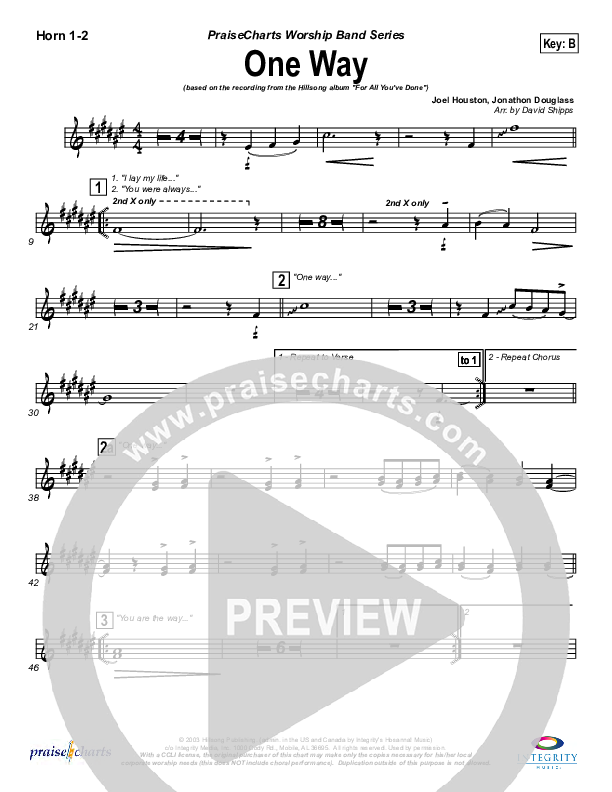 One Way Brass Pack (Hillsong Worship)