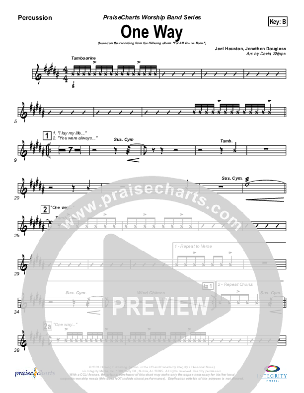 One Way Percussion (Hillsong Worship)