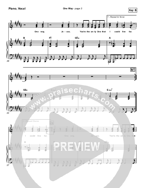 One Way Piano/Vocal & Lead (Hillsong Worship)