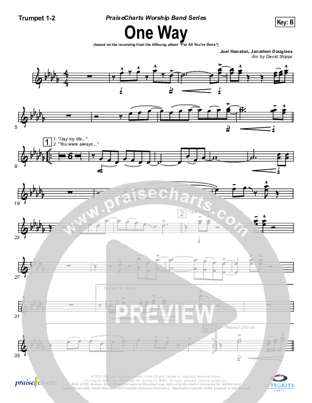 One Way Brass Pack (Hillsong Worship)