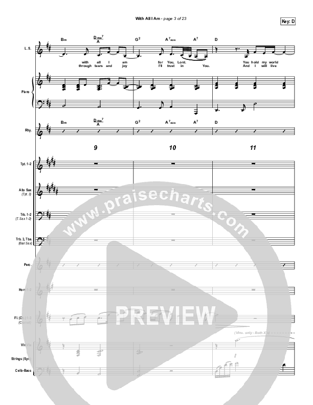 With All I Am Conductor's Score (Hillsong Worship)