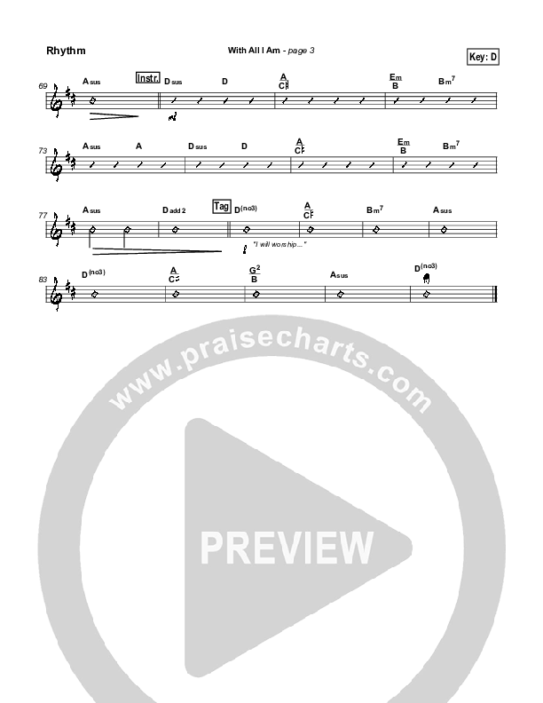 With All I Am Rhythm Chart (Hillsong Worship)
