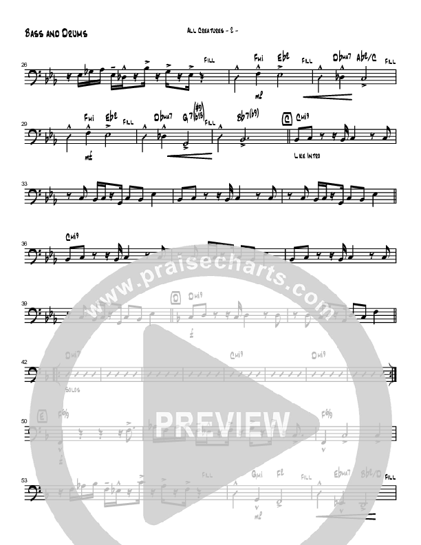 All Creatures Of Our God And King (Instrumental) Bass Guitar (Brad Henderson)