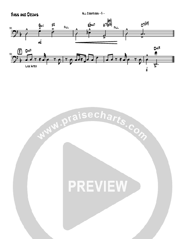 All Creatures Of Our God And King (Instrumental) Bass Guitar (Brad Henderson)