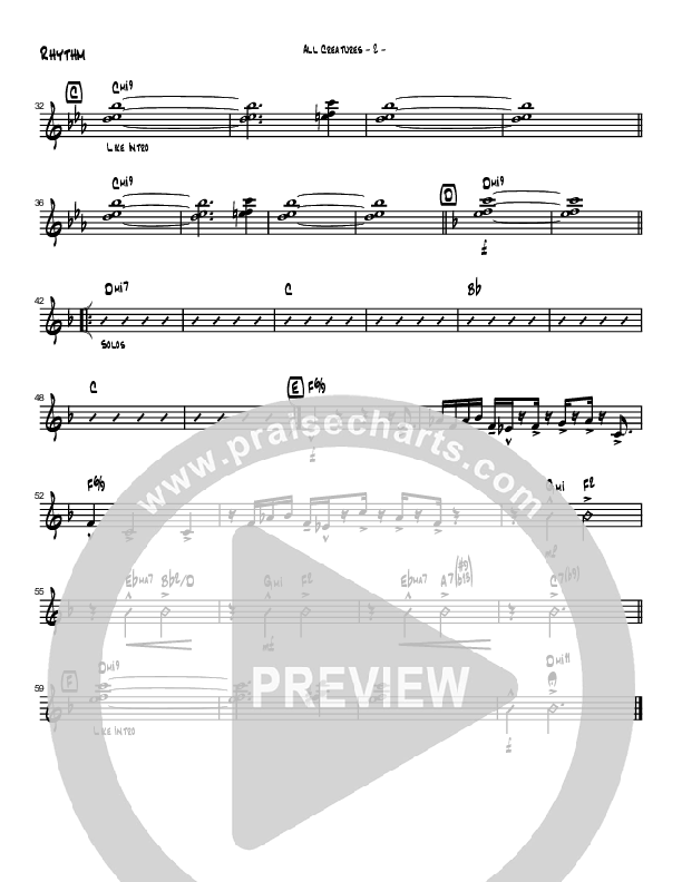 All Creatures Of Our God And King (Instrumental) Rhythm Chart (Brad Henderson)