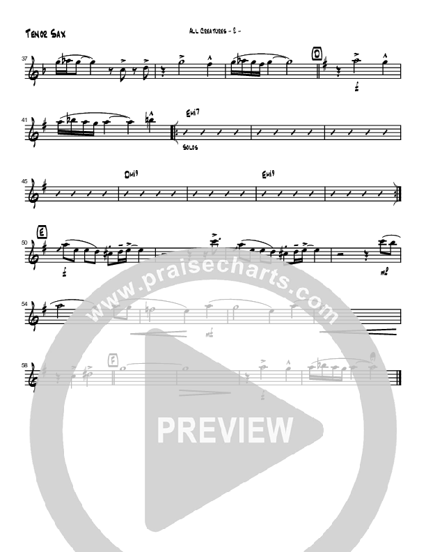 All Creatures Of Our God And King (Instrumental) Tenor Sax 2 (Brad Henderson)