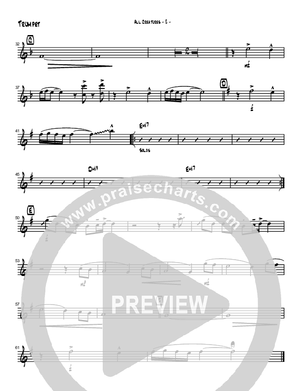 All Creatures Of Our God And King (Instrumental) Trumpet (Brad Henderson)