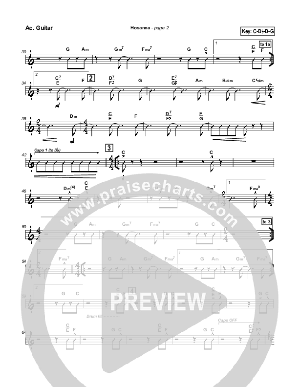 Hosanna Acoustic Guitar (Kirk Franklin)