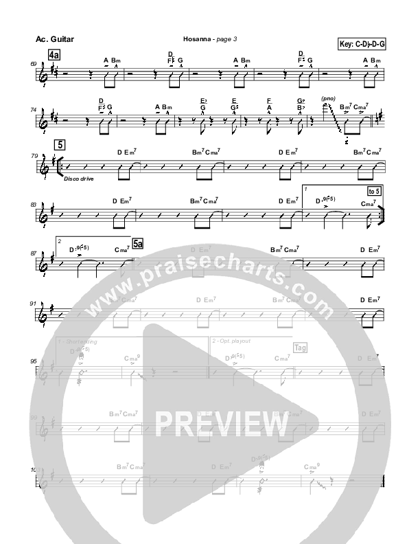 Hosanna Acoustic Guitar (Kirk Franklin)