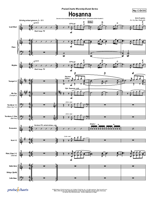 Hosanna Conductor's Score (Kirk Franklin)