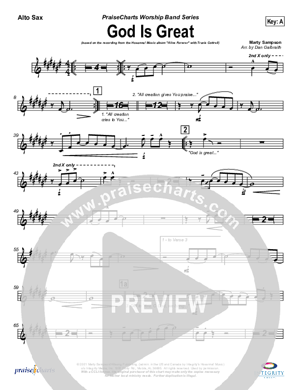 God Is Great Alto Sax (Travis Cottrell)