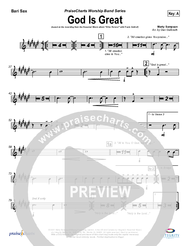 God Is Great Bari Sax (Travis Cottrell)