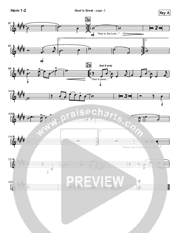 God Is Great French Horn 1/2 (Travis Cottrell)