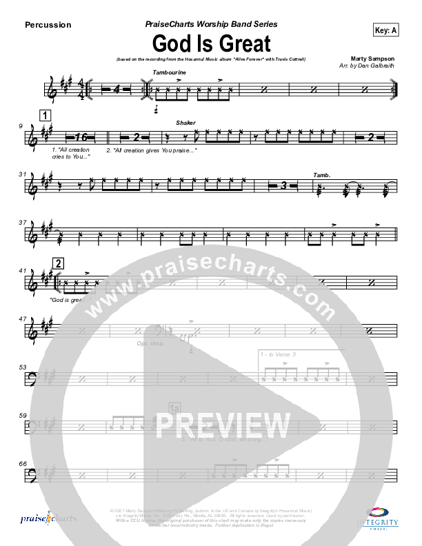 God Is Great Percussion (Travis Cottrell)