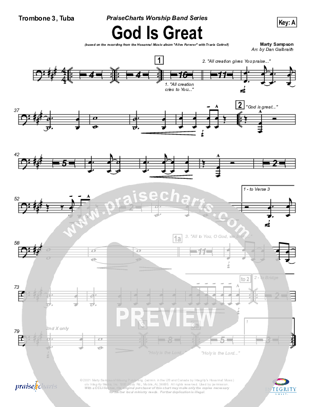 God Is Great Trombone 3/Tuba (Travis Cottrell)