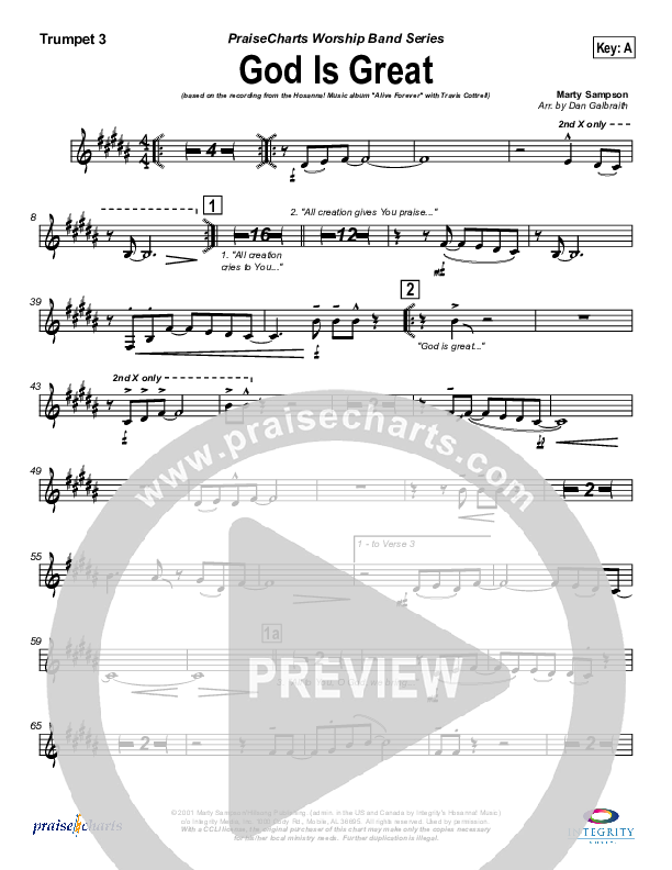 God Is Great Trumpet 3 (Travis Cottrell)