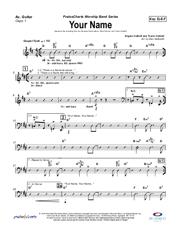 Your Name Acoustic Guitar (Travis Cottrell)