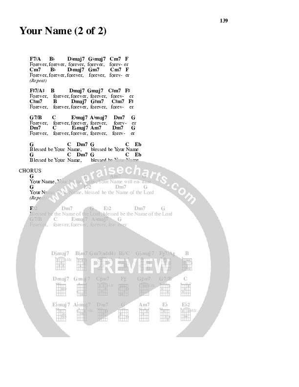 Your Name Chord Chart (Travis Cottrell)