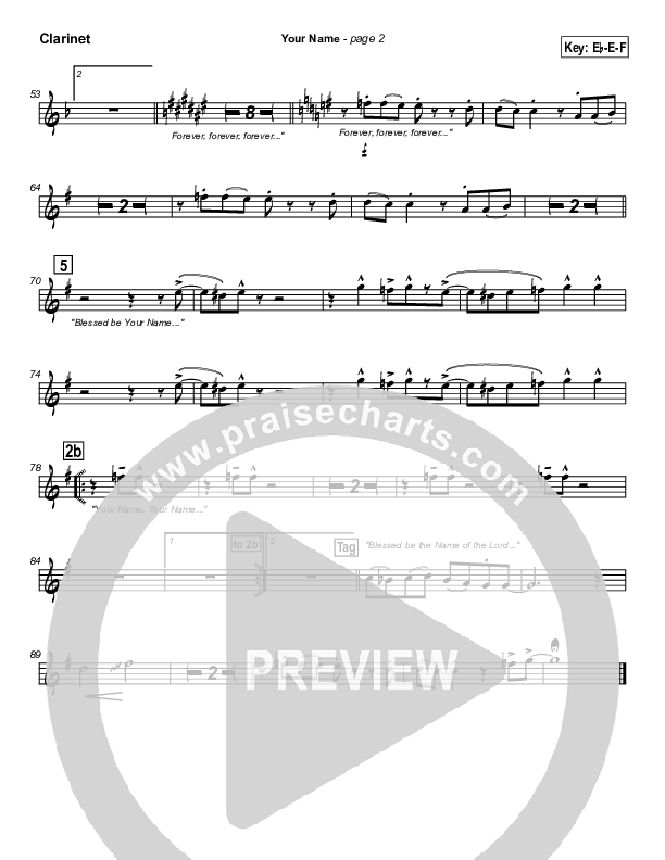 Your Name Clarinet (Travis Cottrell)