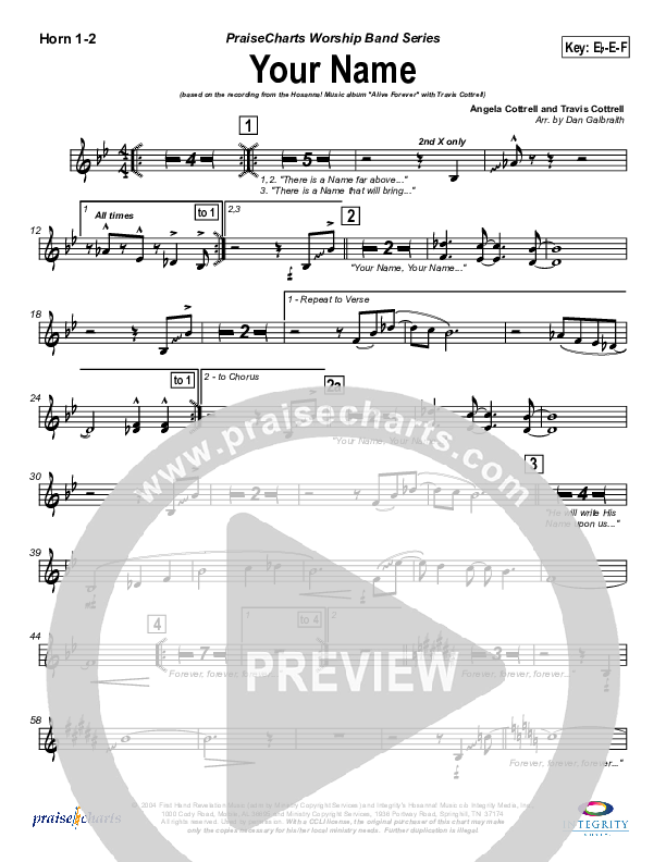 Your Name French Horn 1/2 (Travis Cottrell)