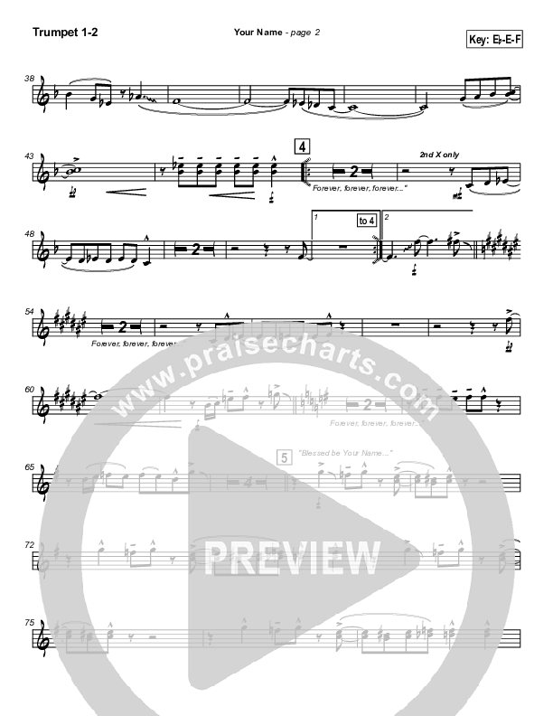 Your Name Trumpet 1,2 (Travis Cottrell)