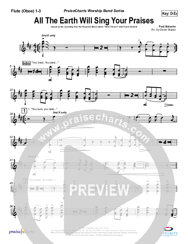 All The Earth Will Sing Your Praises Wind Pack (Travis Cottrell)