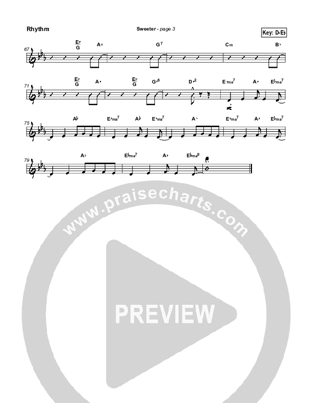 Sweeter Rhythm Chart (Travis Cottrell)