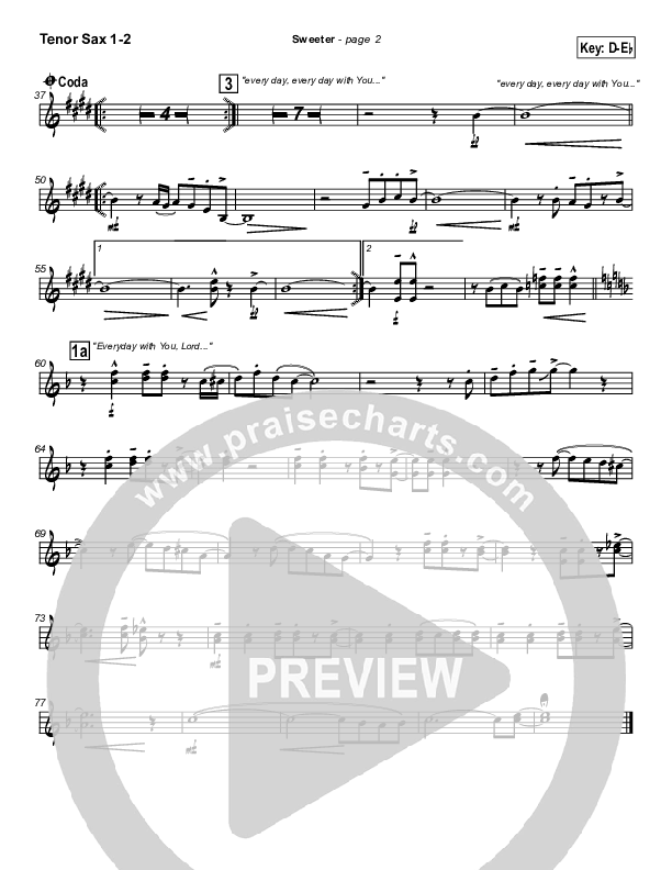 Sweeter Tenor Sax 1/2 (Travis Cottrell)