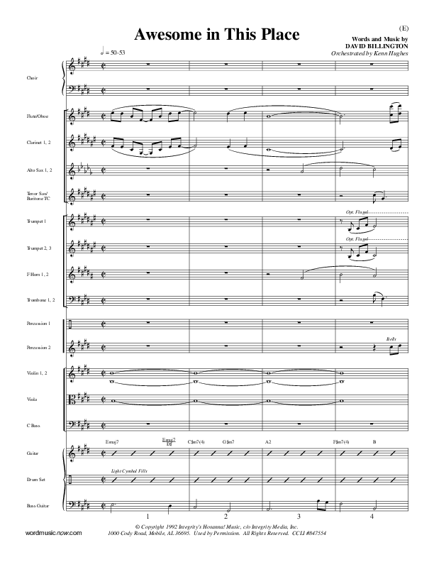 Awesome In This Place Conductor's Score (Dave Billington)