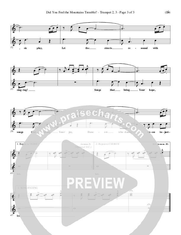 Did You Feel the Mountains Tremble Trumpet 2/3 (Delirious)