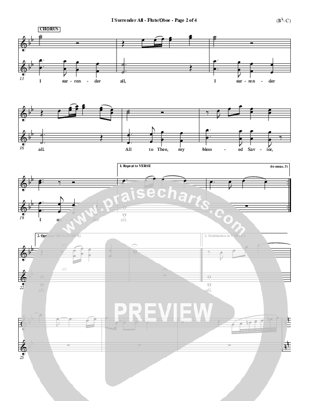 I Surrender All Flute/Oboe (Judson van DeVenter)