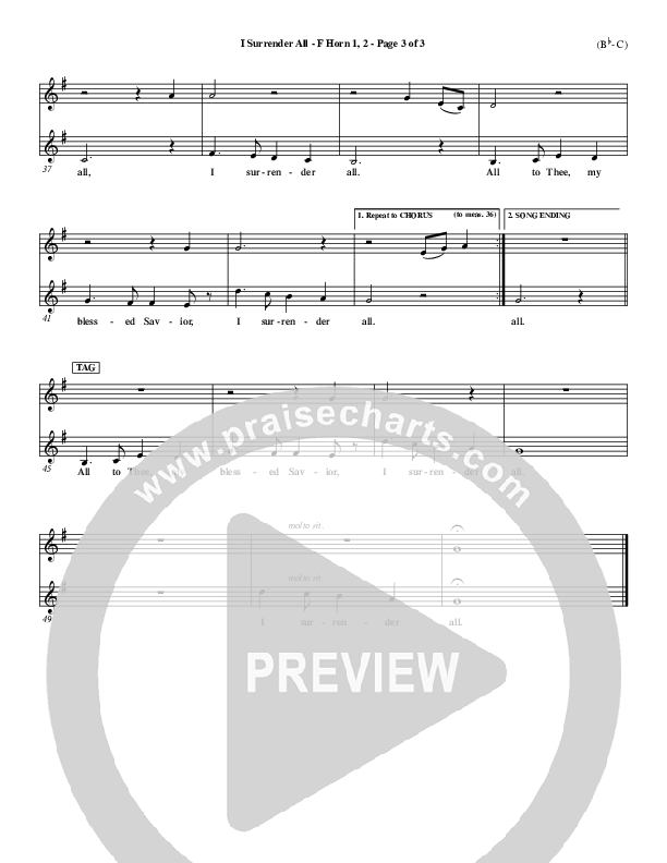 I Surrender All French Horn 1/2 (Judson van DeVenter)