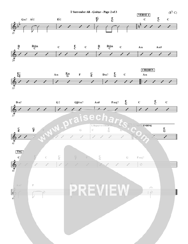 I Surrender All Guitar (Judson van DeVenter)